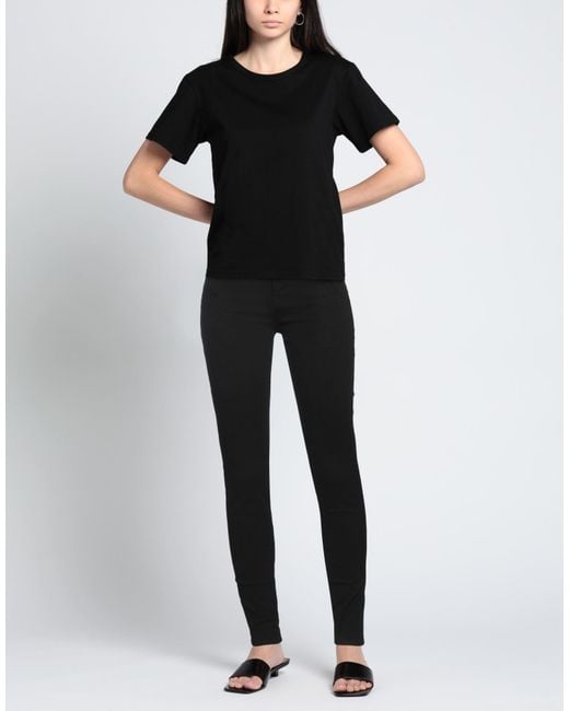 FRAME Black Pants Cotton, Polyester, Elastane