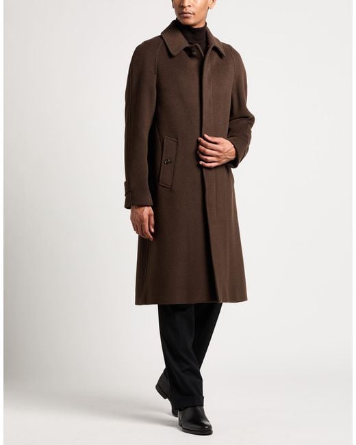 Lardini Brown Chocolate Coat Virgin Wool for men