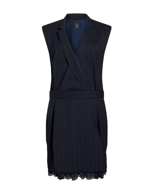 Pinko Blue Mini Dress Polyester, Wool, Elastane