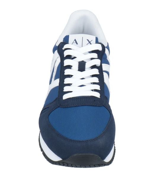 ARMANI EXCHANGE Blue Midnight Sneakers Polyamide, Elastane, Polyester, Polyurethane for men