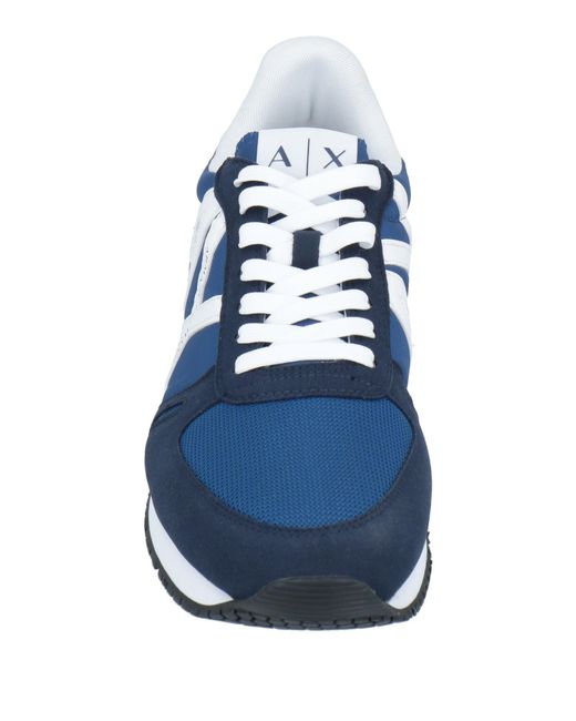 ARMANI EXCHANGE Blue Midnight Sneakers Polyamide, Elastane, Polyester, Polyurethane for men