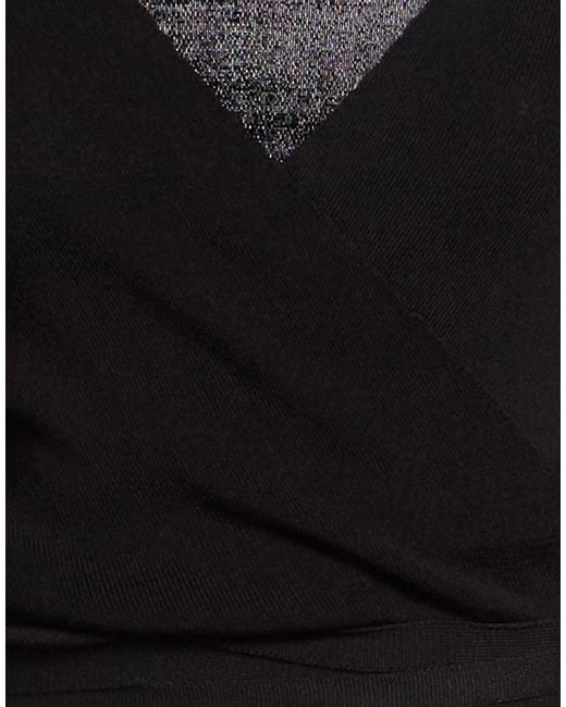 Suoli Black Wrap Cardigans Viscose, Polyamide