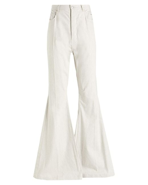 Rick Owens White Pants Cotton for men