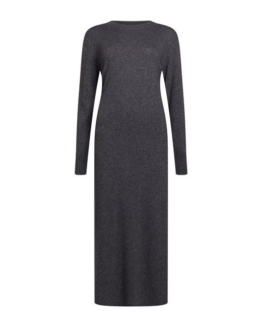 Manila Grace Black Midi Dress Viscose, Polyamide, Wool, Cashmere