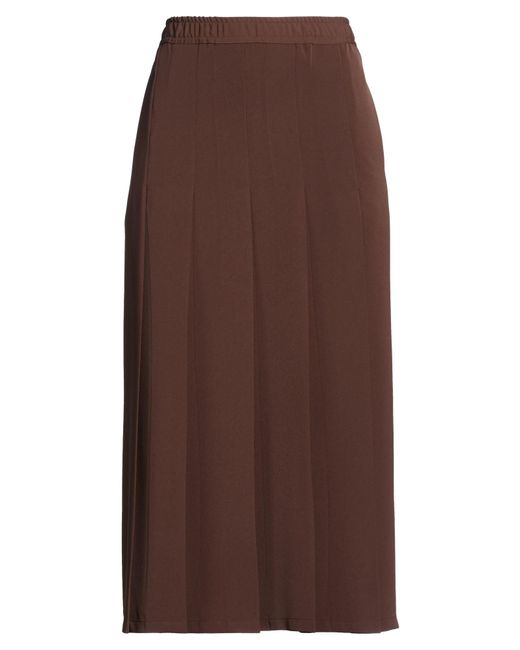 Shirtaporter Brown Midi Skirt