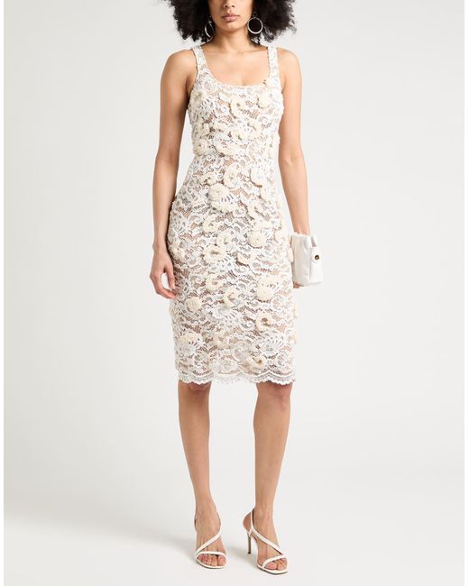 Elisabetta Franchi White Midi-Kleid