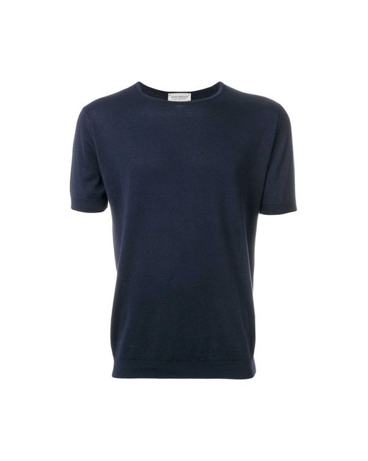 John Smedley T-shirts in Blue für Herren