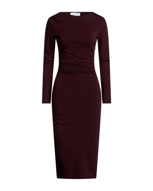 Kaos Purple Midi Dress Viscose, Nylon, Elastane