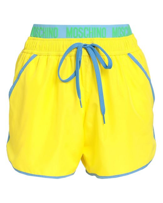 Moschino Yellow Beach Shorts And Trousers