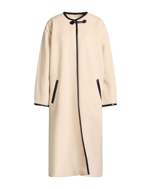 Isabel Marant Natural Coat Virgin Wool, Cashmere, Polyamide