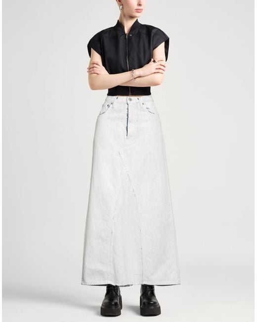 Maison Margiela White Denim Skirt Cotton