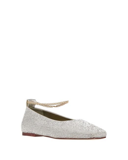 MARIA LUCA White Ballet Flats Leather