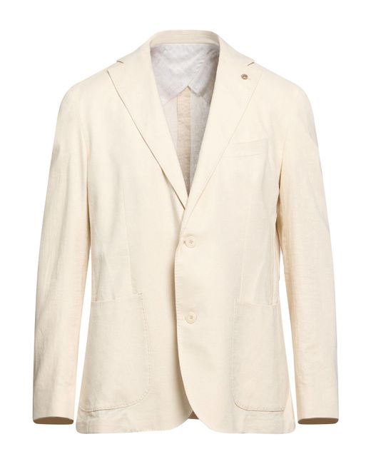 Barbati Natural Blazer Linen, Viscose for men