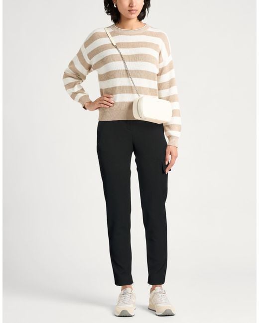 Eleventy Black Pants Polyester, Viscose, Elastane