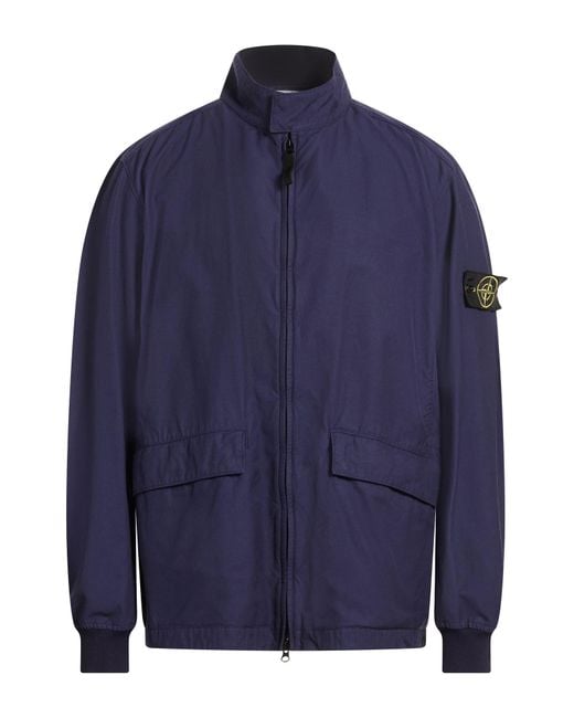 Stone Island Blue Jacket Polyamide, Cotton for men