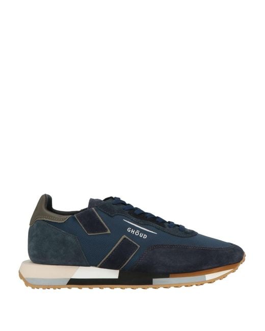 GHOUD VENICE Blue Sneakers Textile Fibers, Leather for men