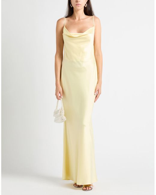 ACTUALEE Metallic Maxi-Kleid