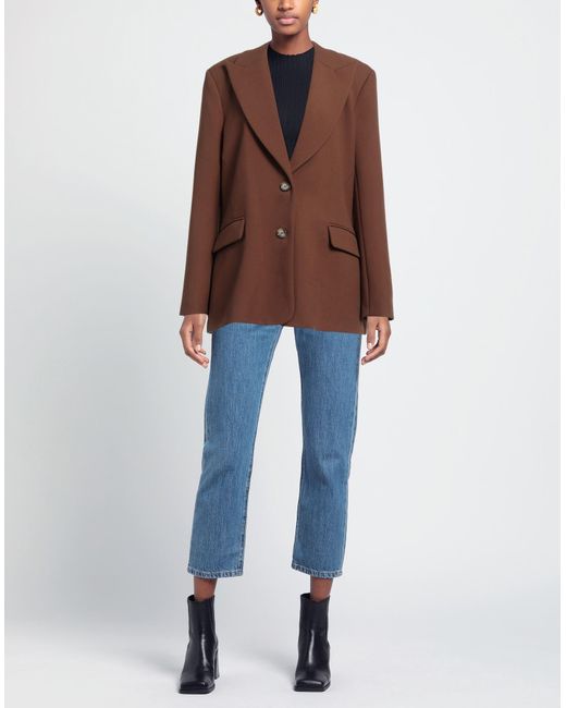 Ombra Brown Blazer Polyester, Viscose, Elastane