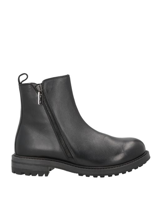 Pollini Black Ankle Boots Leather for men