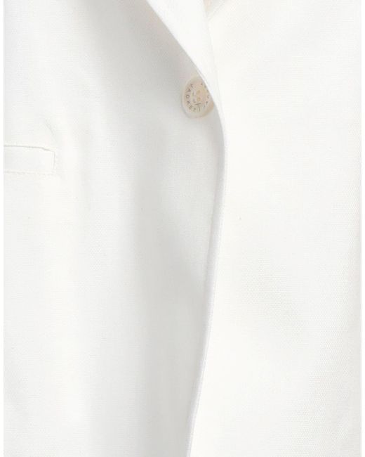 T-jacket By Tonello White Blazer Cotton, Linen, Polyester, Elastane
