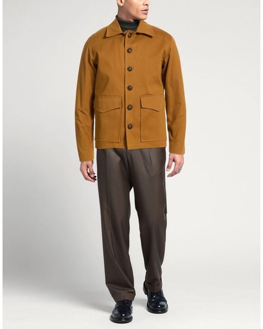 Exte Brown Marigold Jacket Cotton, Elastane for men
