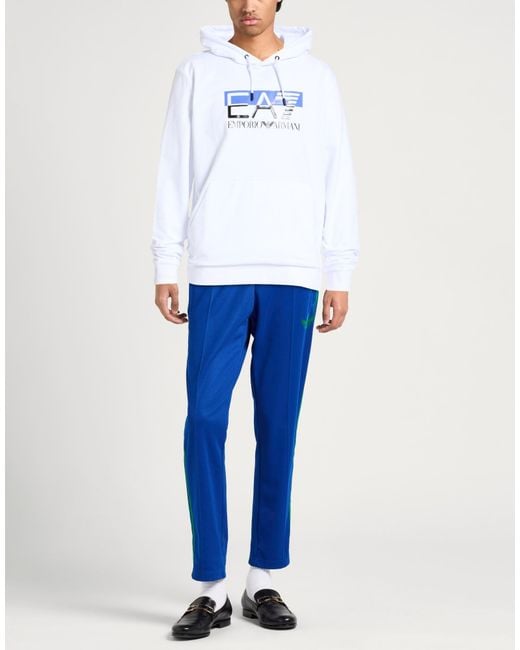 EA7 Blue Sweatshirt Cotton, Elastane for men