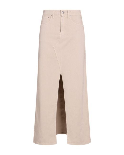 Department 5 Natural Denim Skirt Cotton, Elastane