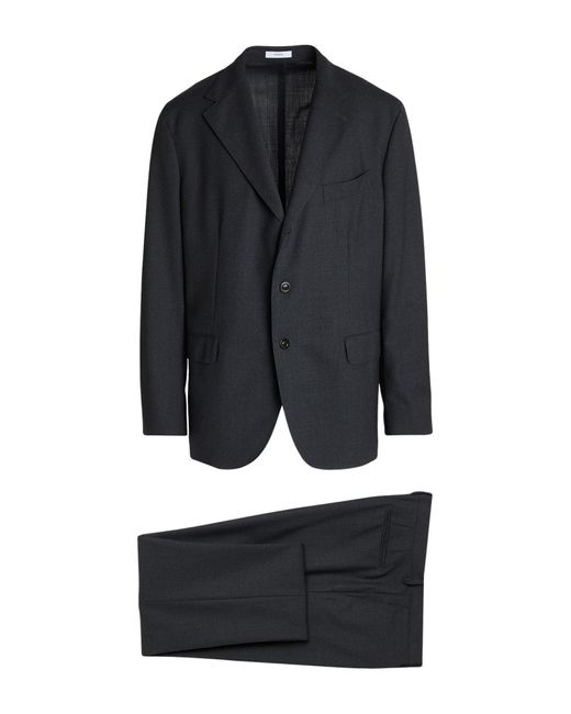 Boglioli Blue Charcoal Suit Virgin Wool for men