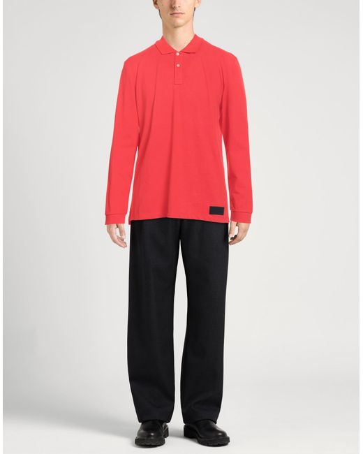 Bruno Manetti Red Polo Shirt Cotton for men