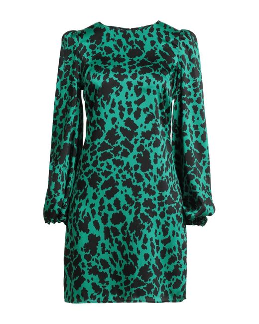 Liu Jo Green Emerald Mini Dress Polyester, Polyamide