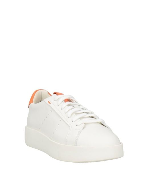 Santoni White Sneakers Leather