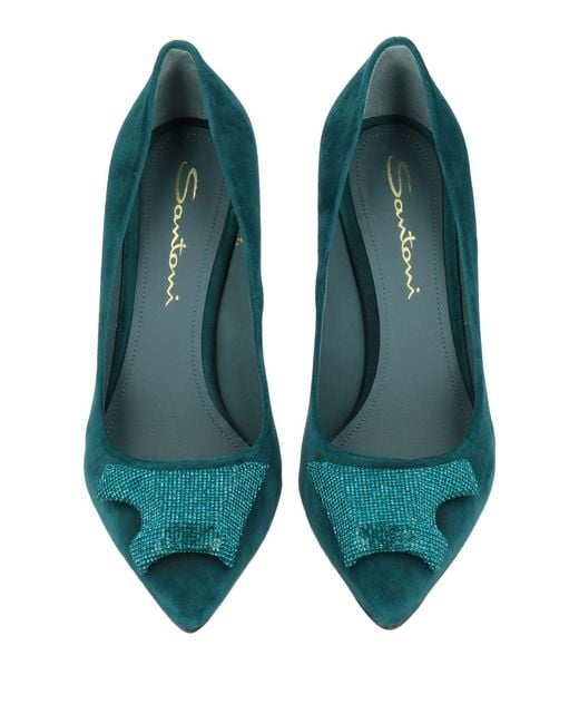 Santoni Green Pumps