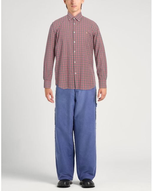 Brooksfield Purple Shirt Cotton for men