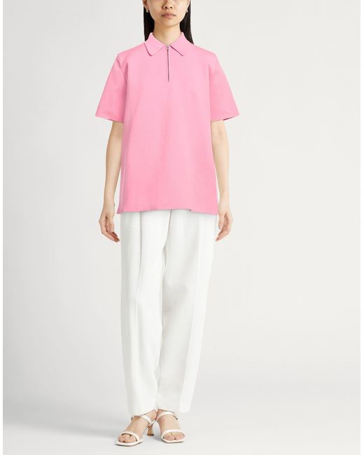 Jil Sander Pink Polo Shirt Polyester
