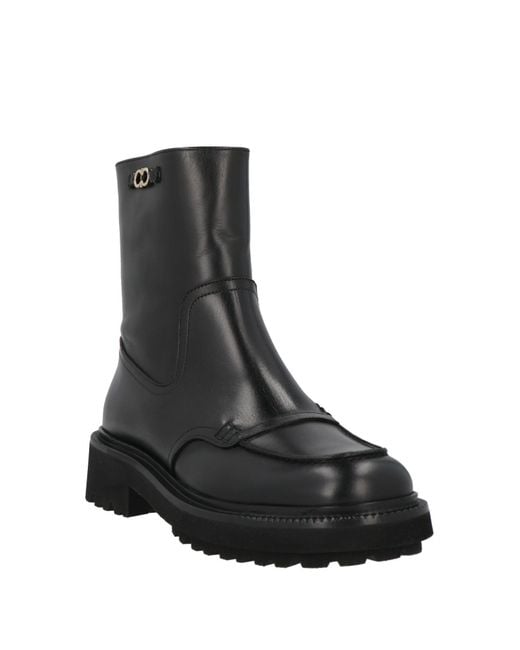 Ferragamo Black Ankle Boots Leather