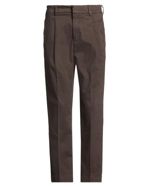 Entre Amis Gray Dark Pants Cotton, Elastane for men