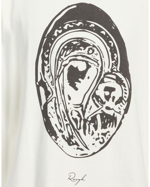 ROUGH White T-Shirts for men
