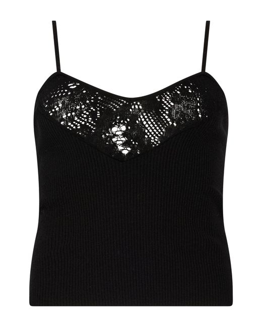 Roberto Cavalli Black Top Virgin Wool, Polyester