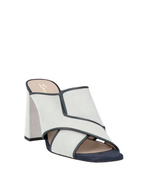 Santoni White Sandals