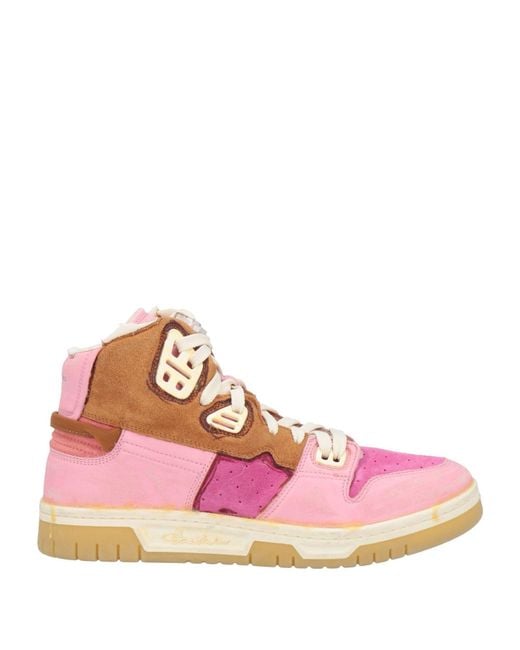 Acne Pink Sneakers Leather for men