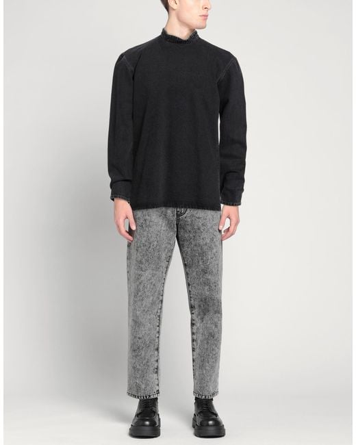 Rier Black Denim Shirt Cotton for men