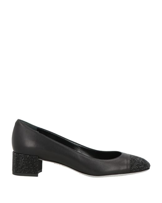 Rene Caovilla Black Pumps Leather