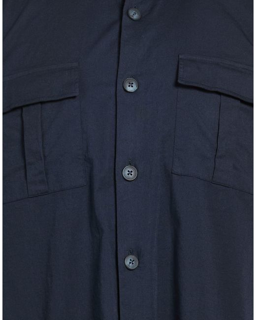 Agho Blue Shirt Cotton, Elastane for men