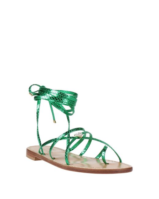 Emanuela Caruso Green Thong Sandal