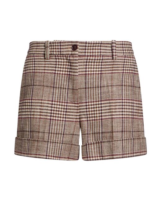 P.A.R.O.S.H. Brown Light Shorts & Bermuda Shorts Cotton, Wool, Polyamide