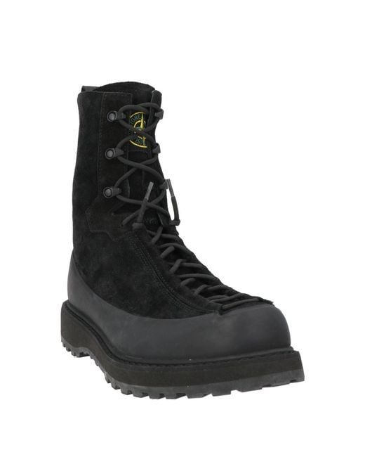 Stone Island Black Ankle Boots Leather for men