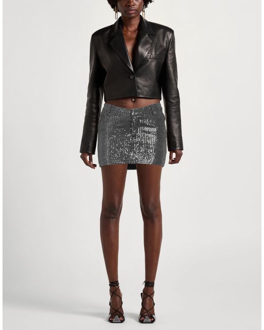 ROTATE BIRGER CHRISTENSEN Gray Denim Skirt
