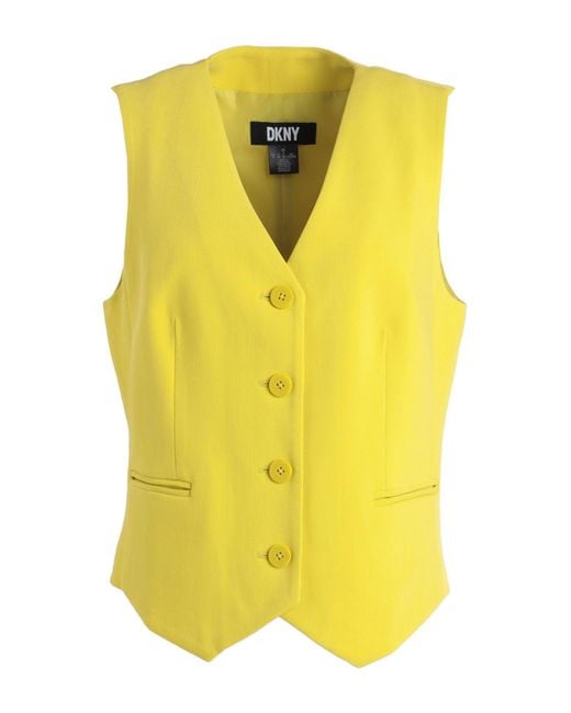 Chaleco sartorial DKNY de color Yellow