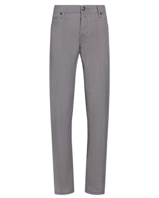 Jacob Cohen Gray Pants Virgin Wool, Elastane