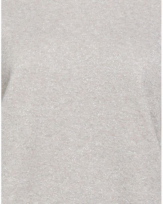 Twinset Gray Sweater Viscose, Polyester, Polyamide, Metallic Fiber